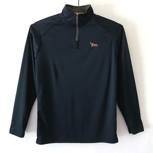 DYC Detroit Yacht Club Logo Navy 1/4 Zip Pullover Top